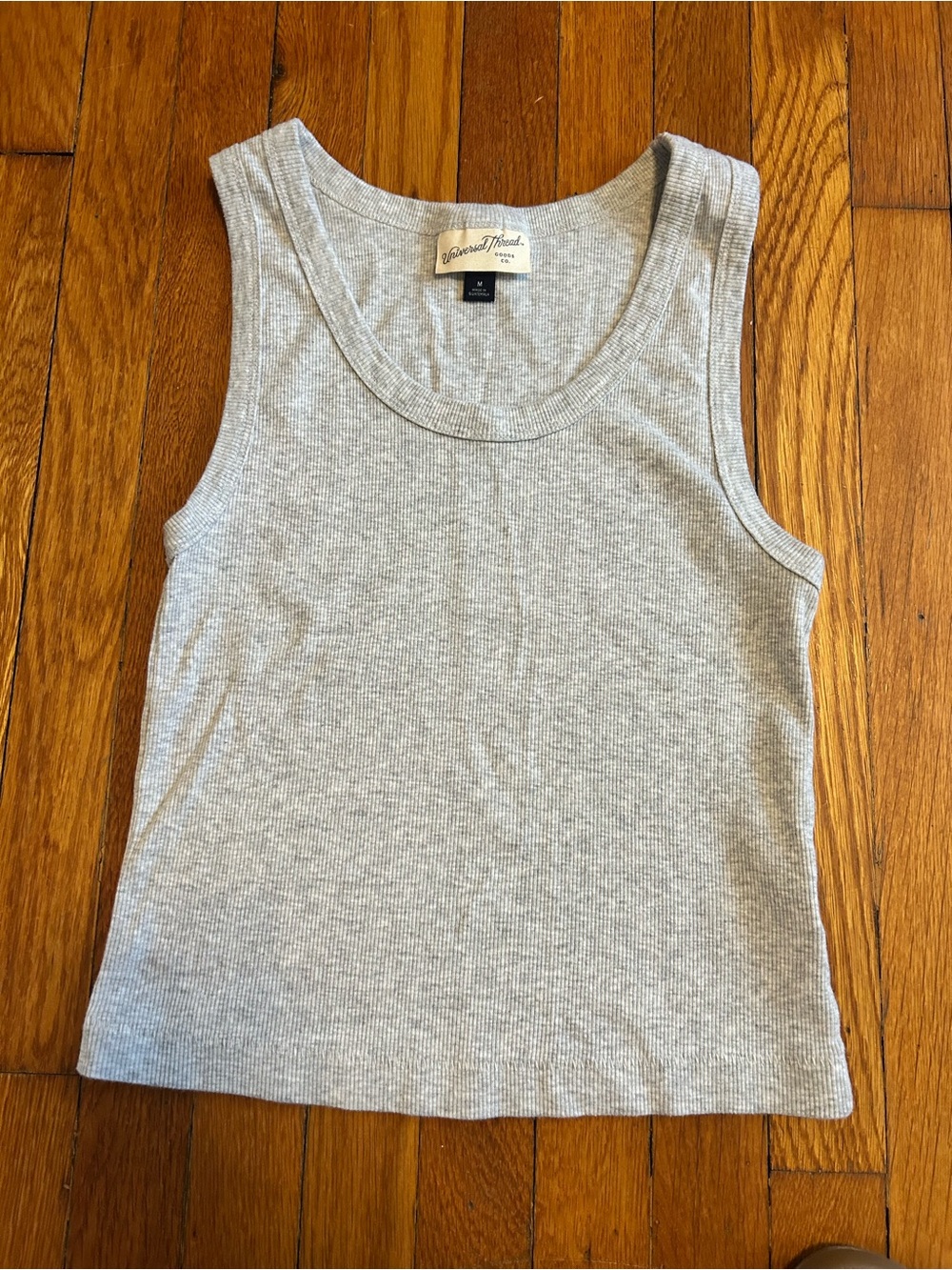 Universal Thread Light Gray Ribbed Scoop Tank